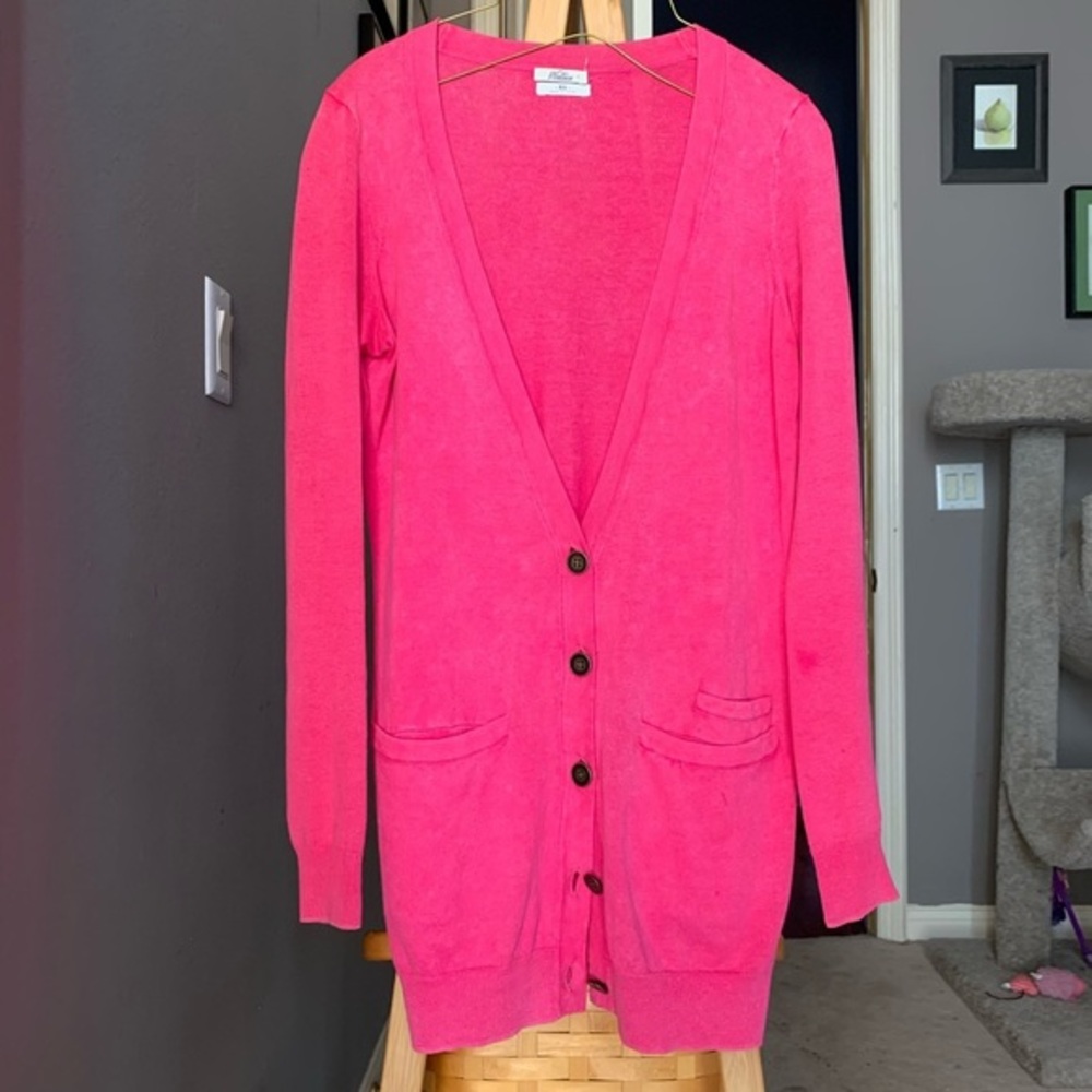 MADEWELL cardigan in Hot Pink